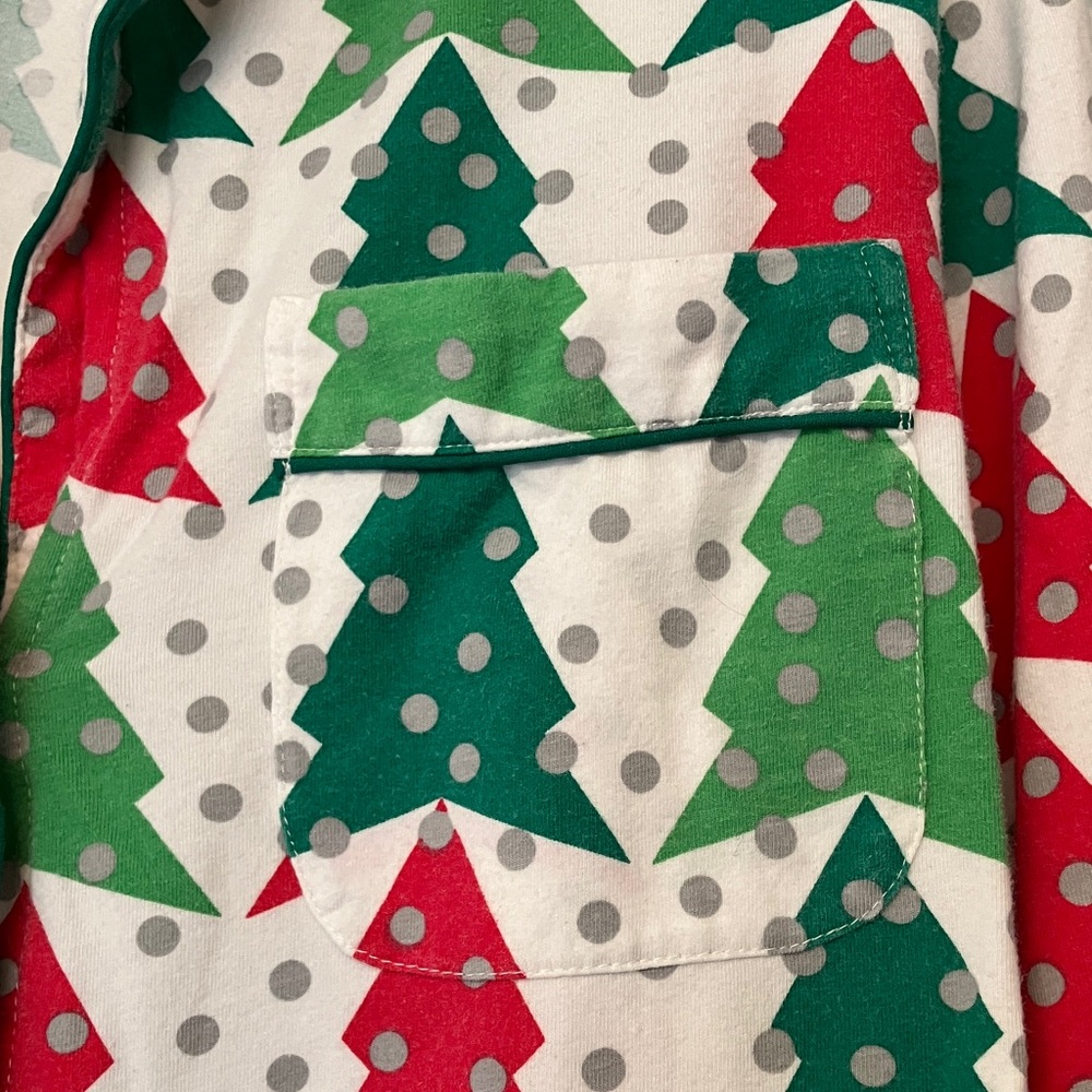J. Crew Red and Green Tree Print Pajamas - Picture 5 of 11
